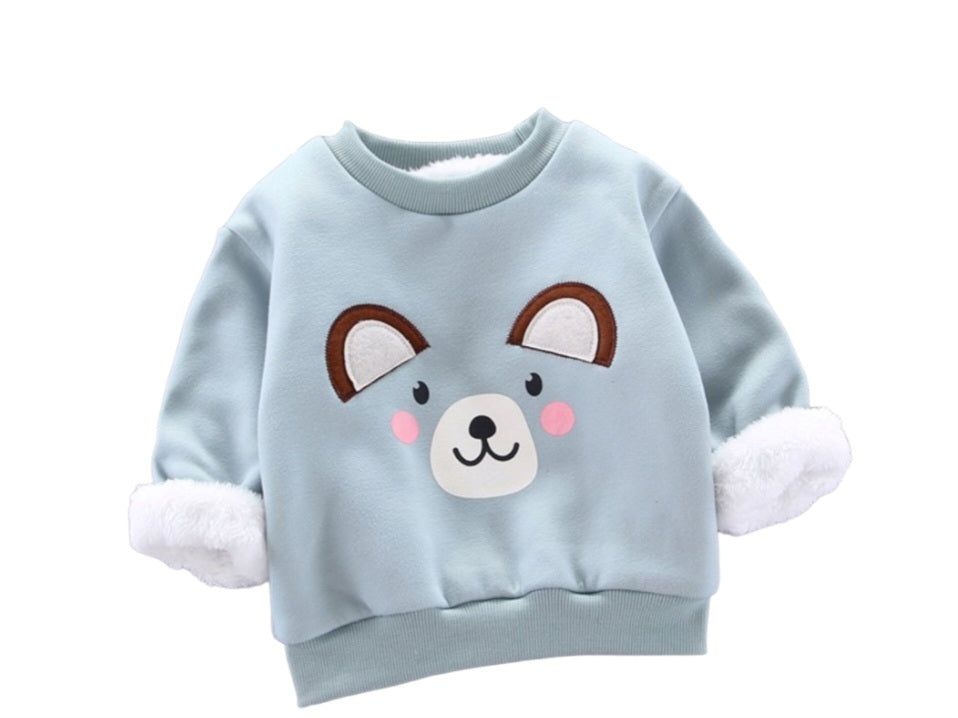 Baby Fleecy Mint Bear Sweatshirt Size 1