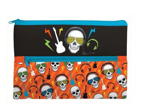 Pencil Case Guitar Scull Print