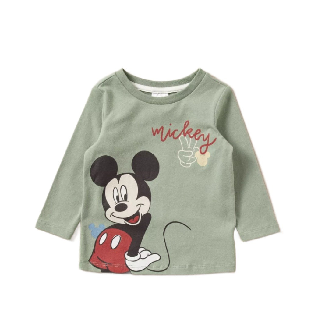 Baby Mickey Mouse Green  T Shirt Size 000