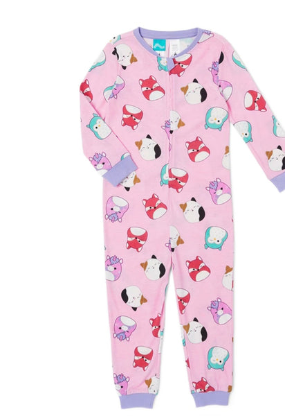 Girls Squishmallows All-in-One Pyjamas Size 4