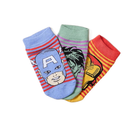 Boys Marvel Comics Socks Pack 3 Size 2-4yrs