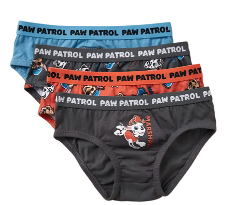 Paw Patrol Boys pack of 4 Briefs Size 6-8