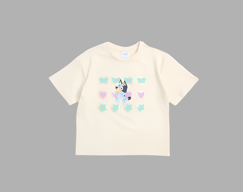 Bluey Girls Cream T Shirt Size 3
