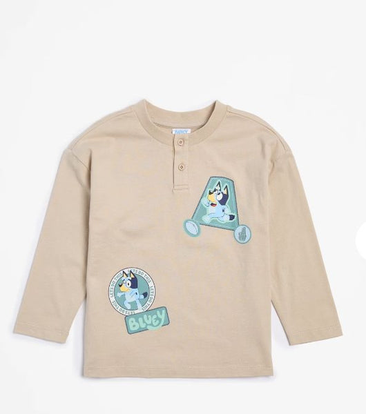Bluey Boys Long Sleeve Beige Top