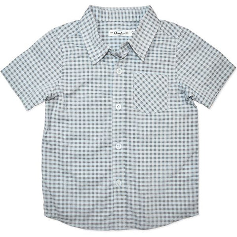 Boys Grey/White Checked Shirt - Size 4