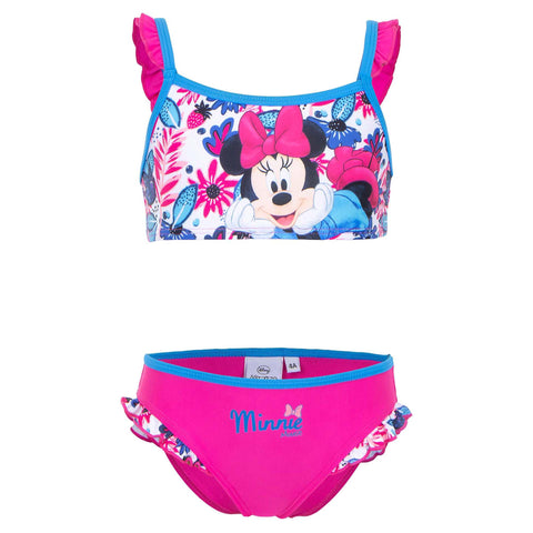 Girls Minnie Mouse Pink Bikini Swimwear