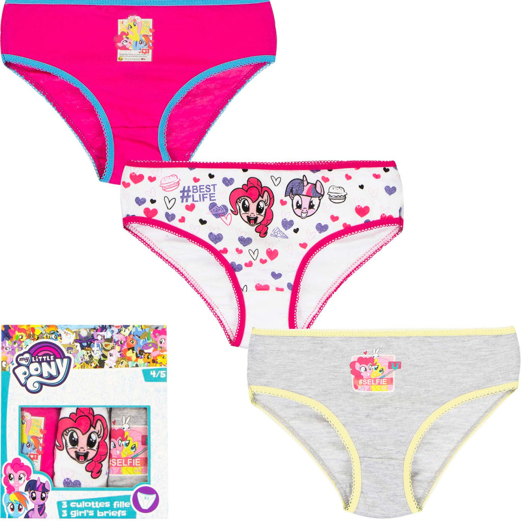 Girls My Little Pony 3 Pack Briefs