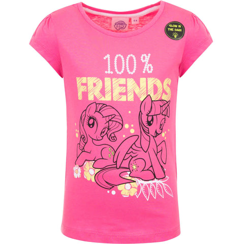 Girls My Little Pony T Shirt - Glow in the Dark Size 4