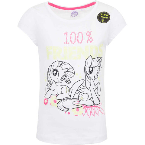 Girls My Little Pony T Shirt White - Glow in the Dark