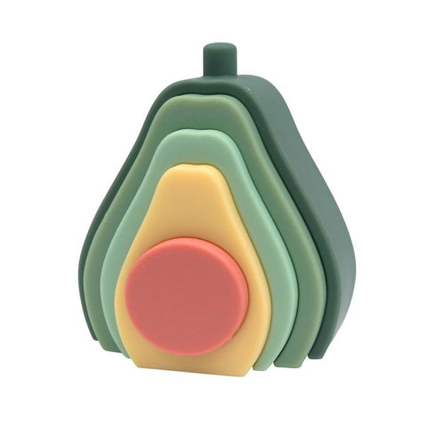 Silicone Avocado Stacker Toy Age 8m+