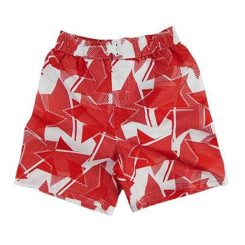 Boys Board Shorts Red/White Size 4