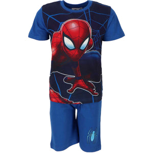 Boys Spider-Man Blue Pyjamas Round Neck