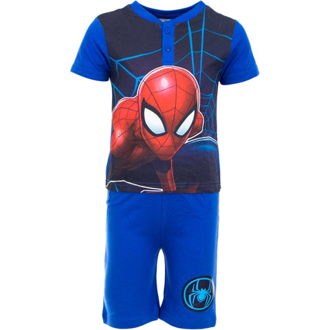 Boys Spider-Man Blue Short Pyjamas