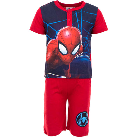 Boys Spider-Man Red Short Pyjamas